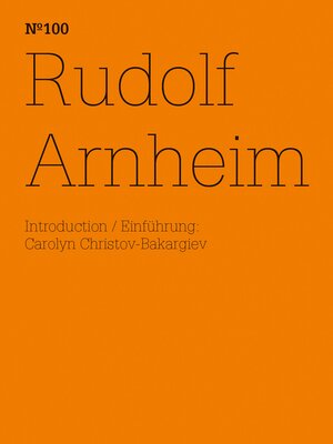 cover image of Rudolf Arnheim